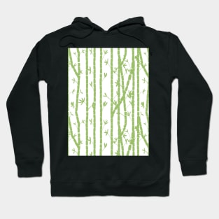 Bamboo forest on white background Hoodie